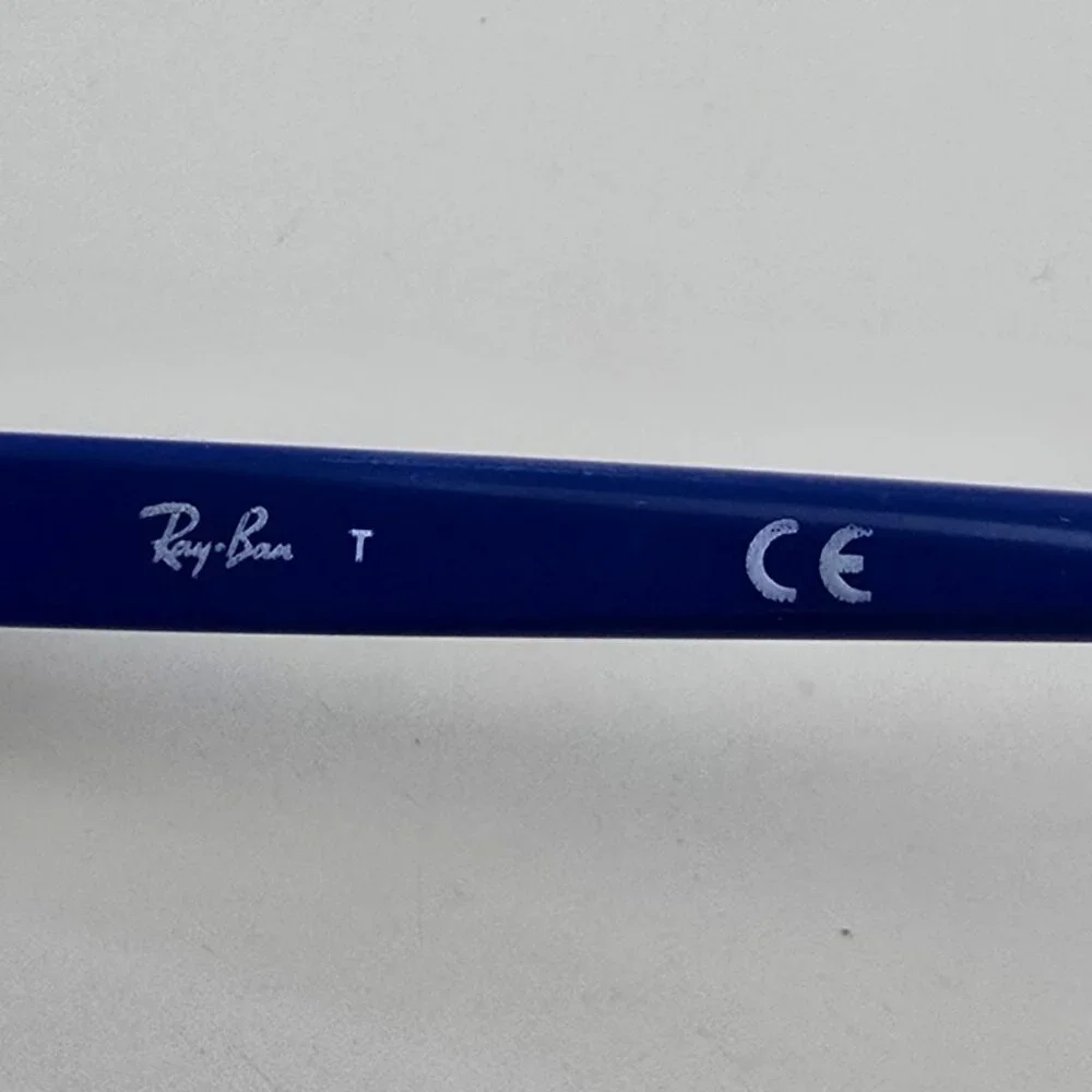 Ray-Ban Jr. RB1536 3600 Dark Grey Neon Green on Blue Kids Eyeglasses Frame 48mm